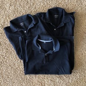 3 Lands End navy polo shirts men’s small